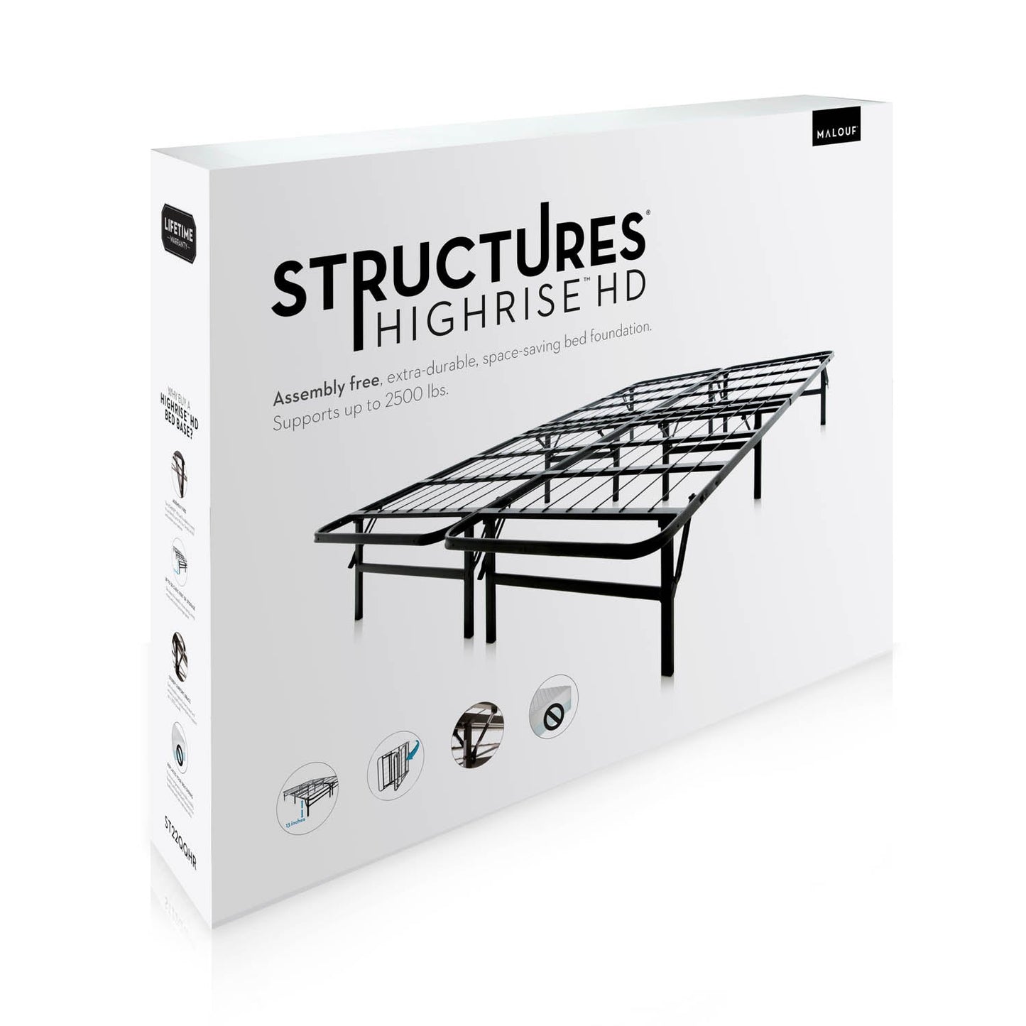 Structures High Rise HD Platform Bed Frame - Jura Sleep