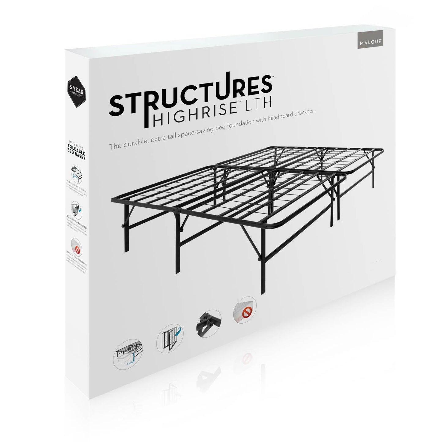 Structures High Rise LHD Platform Bed Frame - Jura Sleep